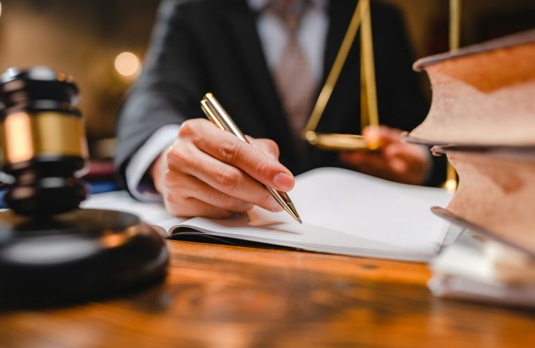 law and authority lawyer concept, judgment gavel hammer in court courtroom for crime judgement